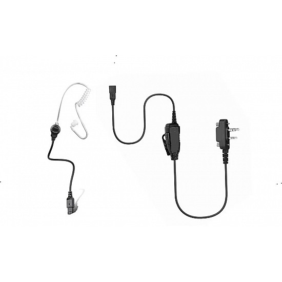 Airtube Earpiece with Inline PTT Headset suits Icom IC41W IC41S IC41PRO 