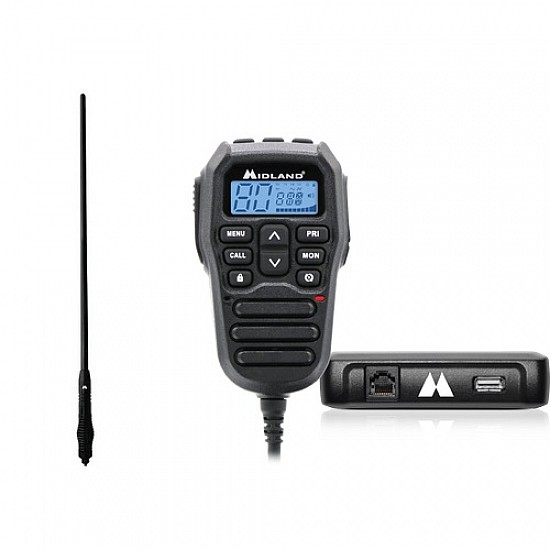 Midland PRO902 5W UHF Radio + 6.9dBi Bullbar Antenna Pack