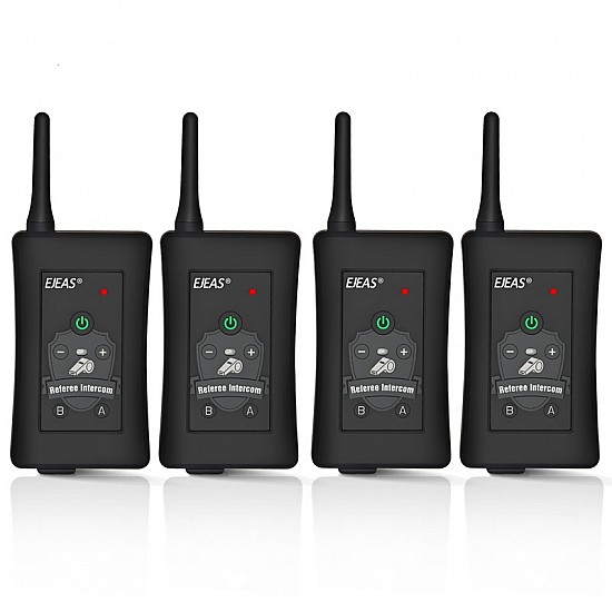 EJEAS 4PCS FBIM Referee 4-Way Communication Intercom System