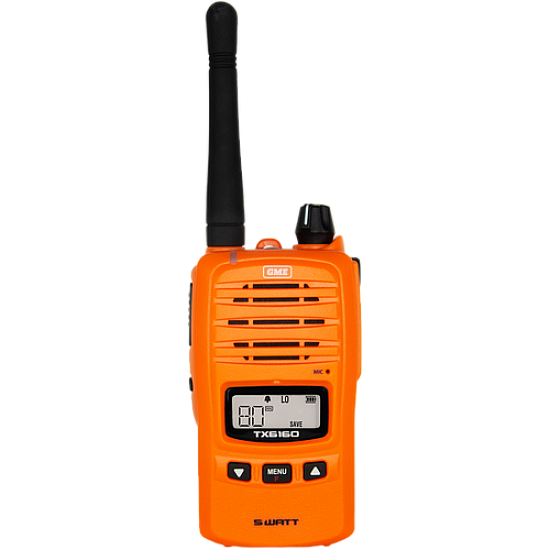 GME TX6165XO Orange 5 watt IP67 Handheld UHF CB Radio 