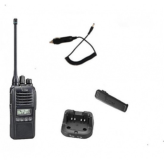 Icom IC-41PRO 80CH UHF CB Handheld + 12 Volt Cig Charging Cable