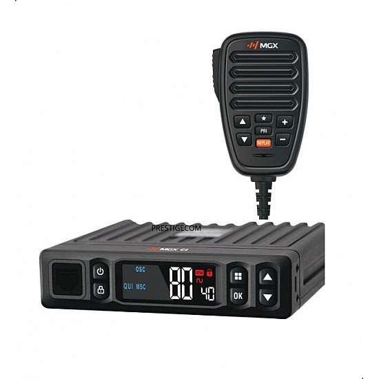 MGX C1 Waterproof Compact UHF CB Radio with Noise Cancelling and Dual Speakers