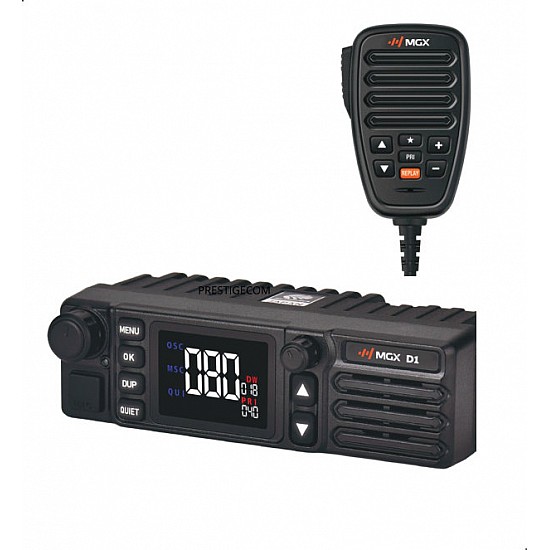 MGX D1 DIN UHF CB Radio with Noise Cancelling and Dual Speakers