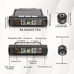 4-Sensor Tyre Pressure & Temperature Monitor TPMS 4-Sensor Tyre Pressure & Temperature Monitor TPMS